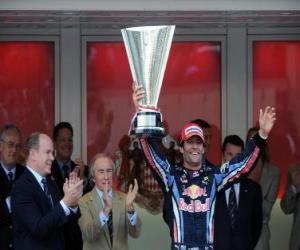 Puzzle Mark Webber γιόρτασε τη νίκη του στο Μόντε Κάρλο, Μονακό Grand Prix (2010)